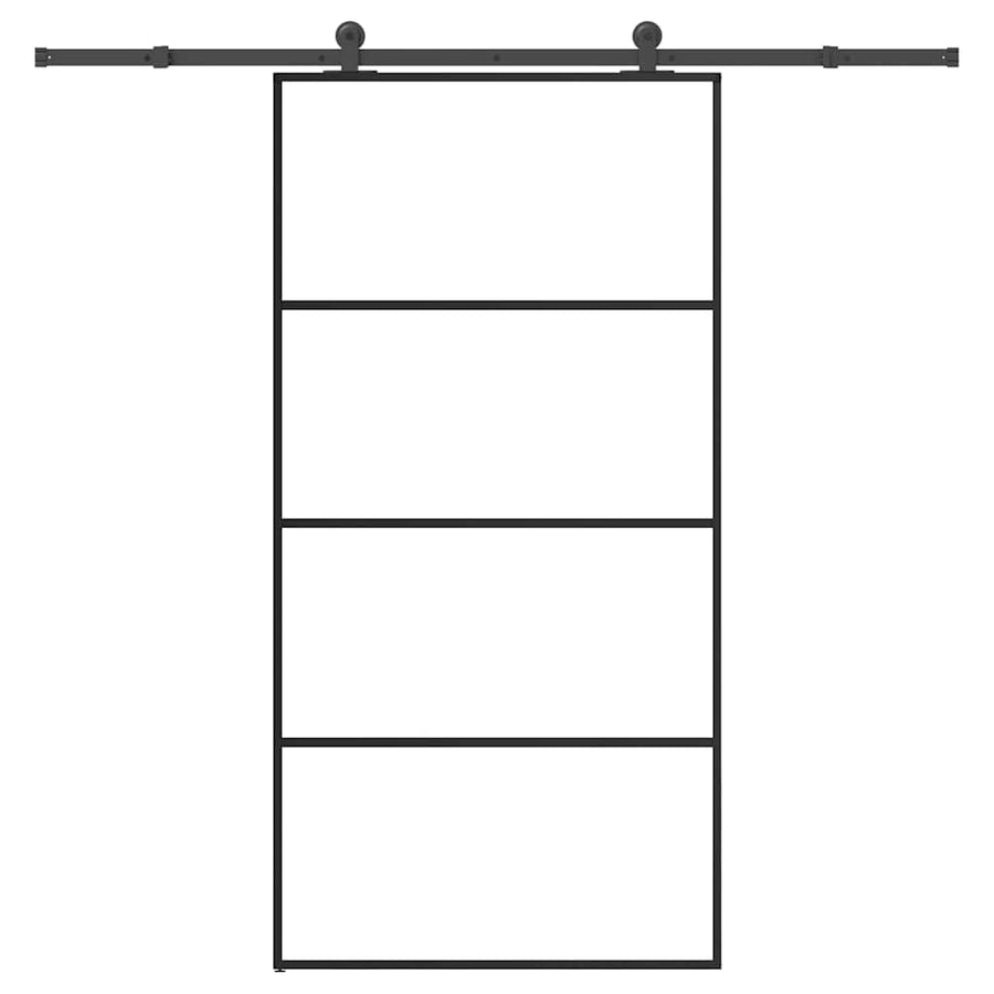 Schuifdeur met beslag 102,5x205 cm ESG-glas en aluminium