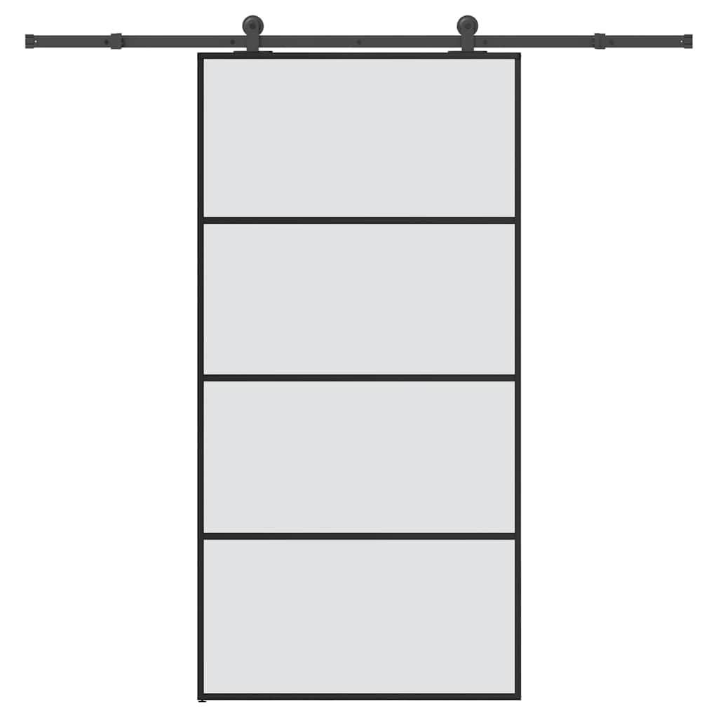 Schuifdeur met beslag 102,5x205 cm ESG-glas en aluminium