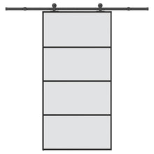 Schuifdeur met beslag 102,5x205 cm ESG-glas en aluminium
