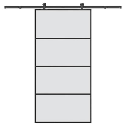 Schuifdeur met beslag 102,5x205 cm ESG-glas en aluminium