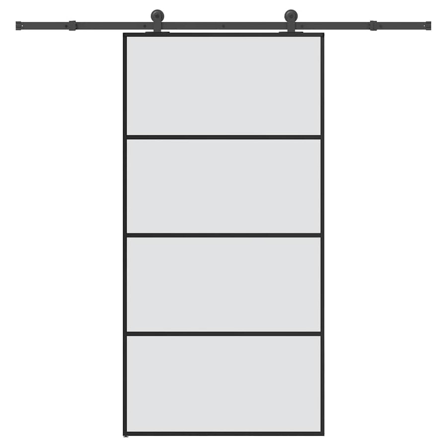 Schuifdeur met beslag 102,5x205 cm ESG-glas en aluminium