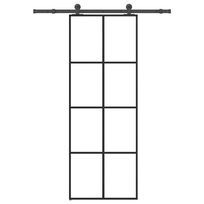 Schuifdeur met beslag 76x205 cm ESG-glas en aluminium