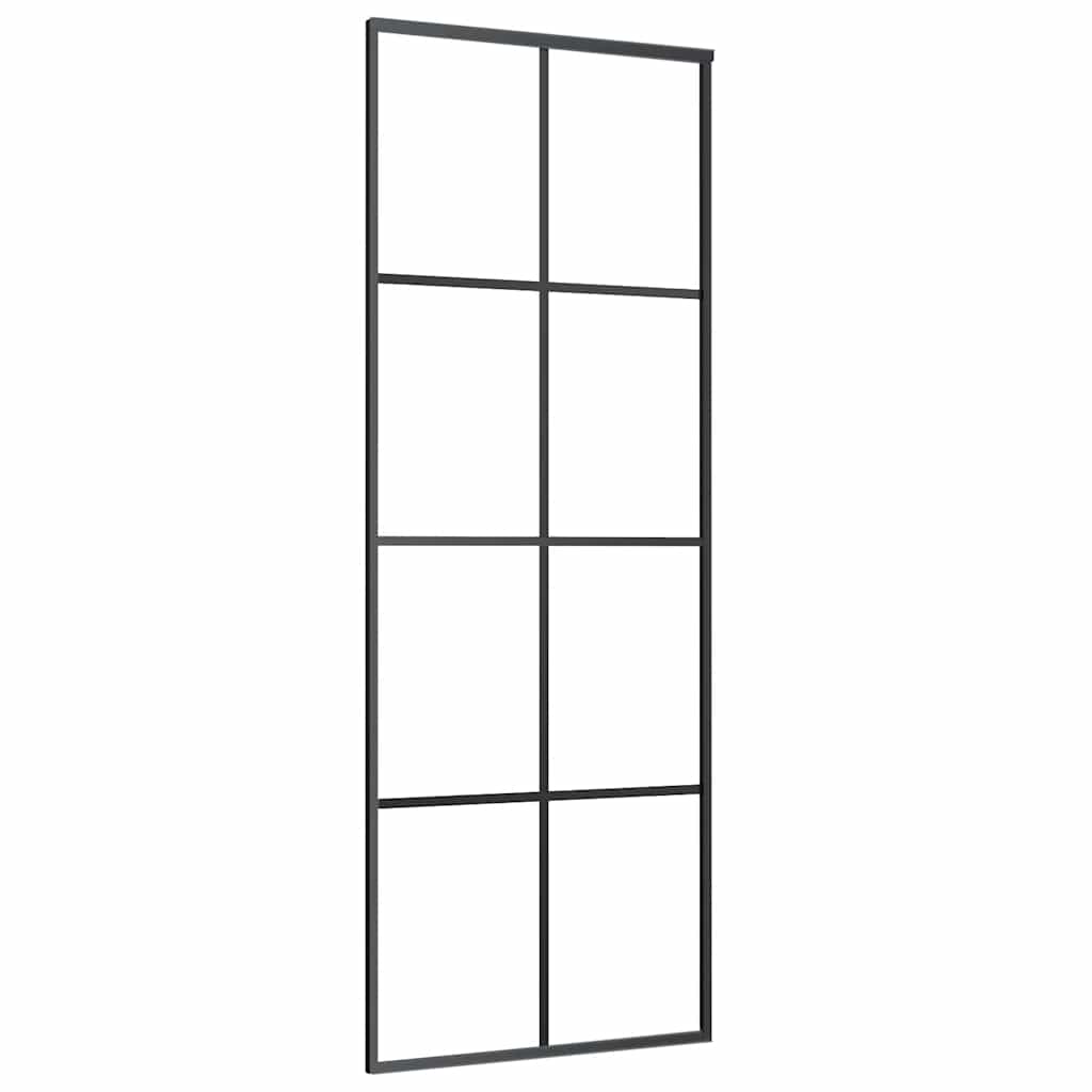 Schuifdeur met beslag 76x205 cm ESG-glas en aluminium