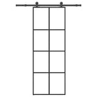 Sliding door with fittings 76x205 cm ESG glass and aluminum