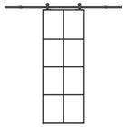 Sliding door with fittings 76x205 cm ESG glass and aluminum