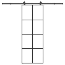 Schuifdeur met beslag 76x205 cm ESG-glas en aluminium