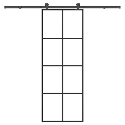Schuifdeur met beslag 76x205 cm ESG-glas en aluminium