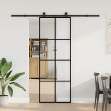 Schuifdeur met beslag 76x205 cm ESG-glas en aluminium