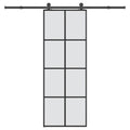 Schuifdeur met beslag 76x205 cm ESG-glas en aluminium