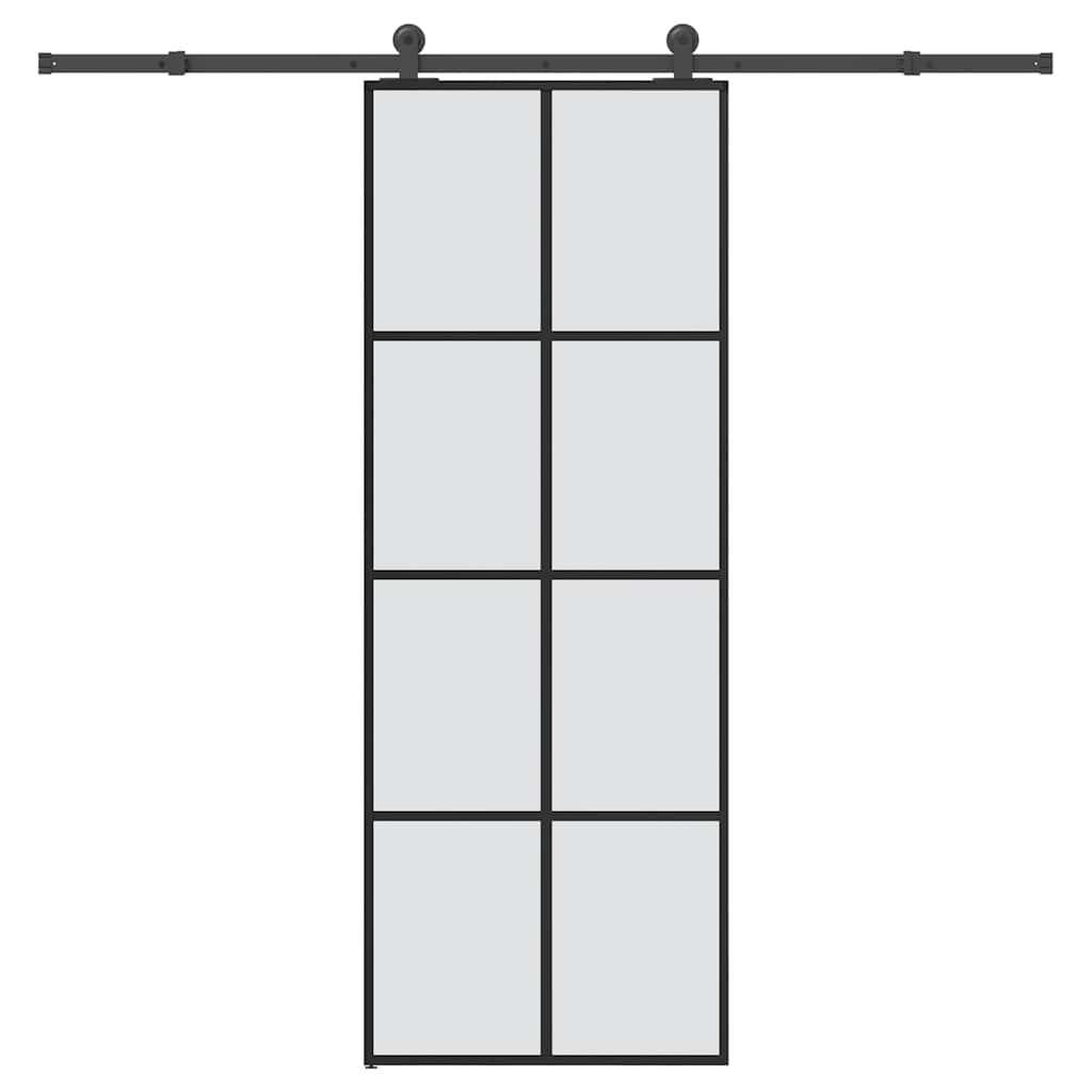 Schuifdeur met beslag 76x205 cm ESG-glas en aluminium