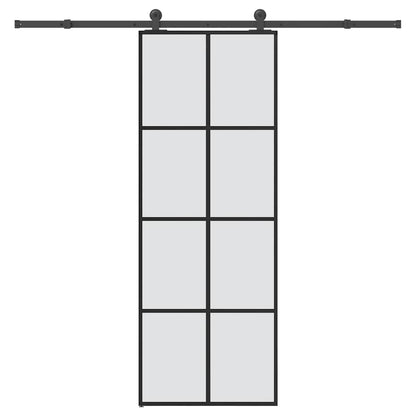 Schuifdeur met beslag 76x205 cm ESG-glas en aluminium