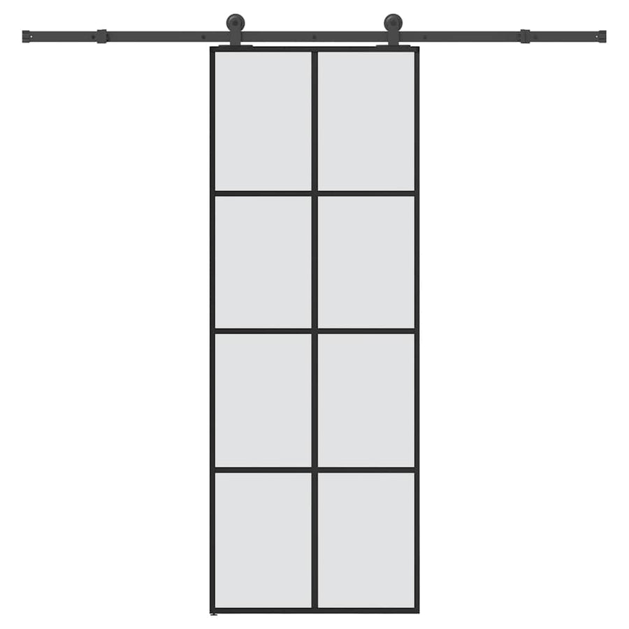 Schuifdeur met beslag 76x205 cm ESG-glas en aluminium