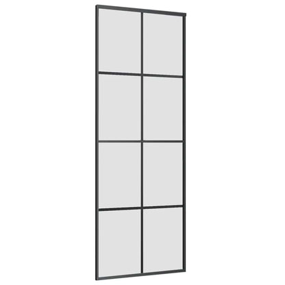 Schuifdeur met beslag 76x205 cm ESG-glas en aluminium