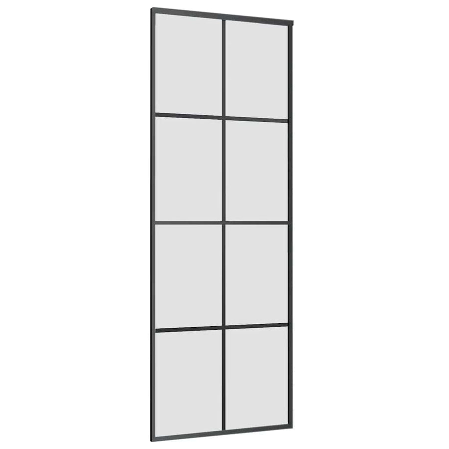 Schuifdeur met beslag 76x205 cm ESG-glas en aluminium