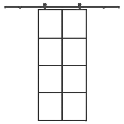 Schuifdeur met beslag 90x205 cm ESG-glas en aluminium