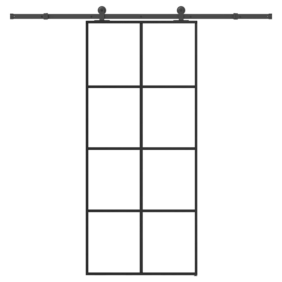 Schuifdeur met beslag 90x205 cm ESG-glas en aluminium