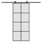 Sliding door with hardware 90x205 cm ESG glass and aluminum