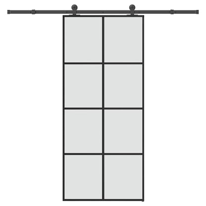 Schuifdeur met beslag 90x205 cm ESG-glas en aluminium