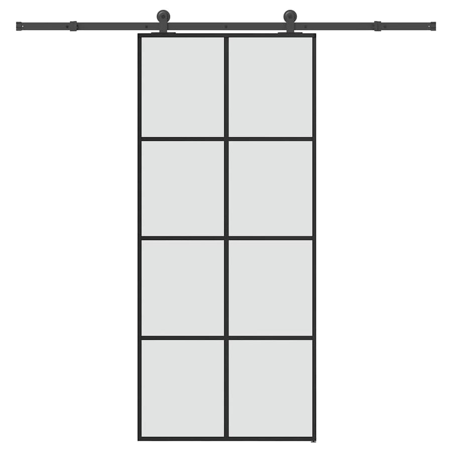 Schuifdeur met beslag 90x205 cm ESG-glas en aluminium