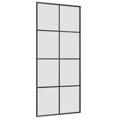 Schuifdeur met beslag 90x205 cm ESG-glas en aluminium