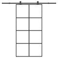 Schuifdeur met beslag 102,5x205 cm ESG-glas en aluminium