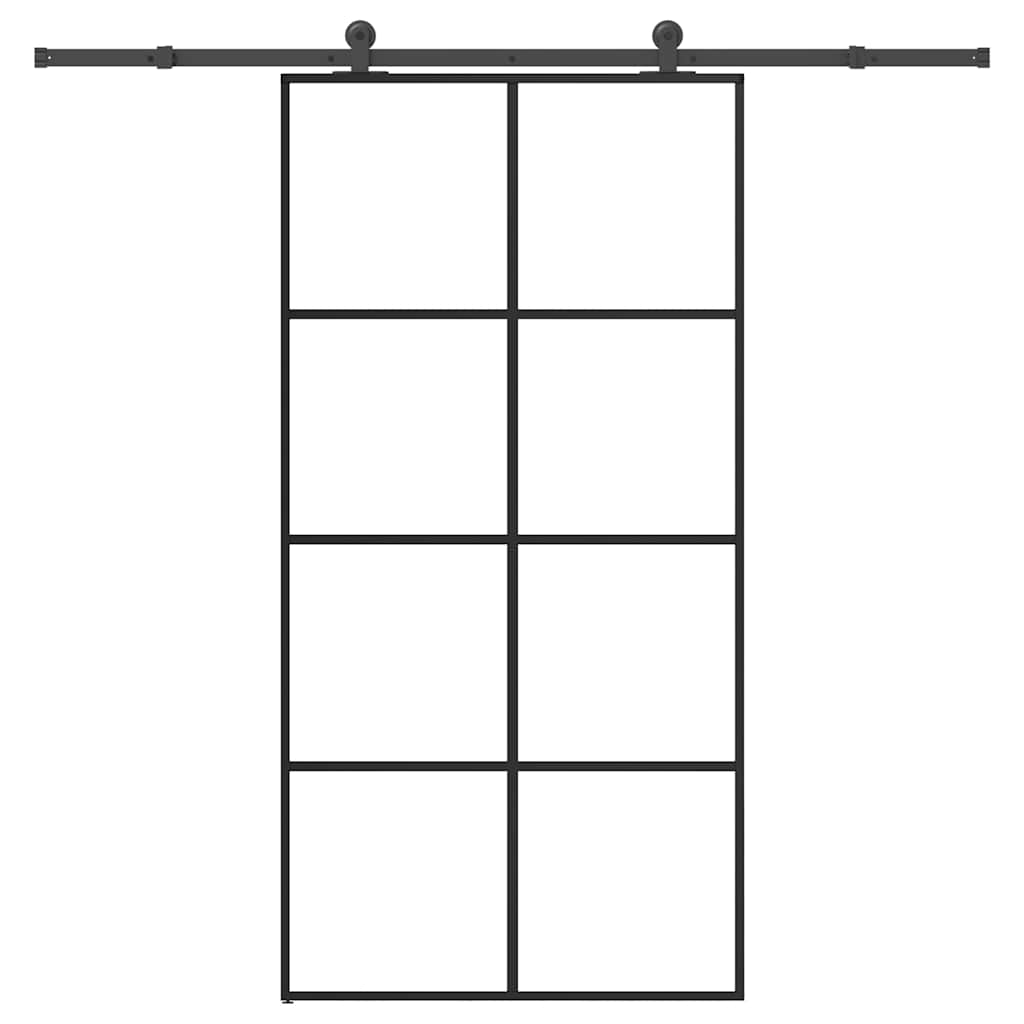 Schuifdeur met beslag 102,5x205 cm ESG-glas en aluminium