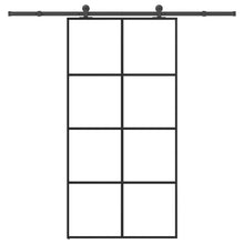 Schuifdeur met beslag 102,5x205 cm ESG-glas en aluminium