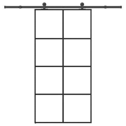 Schuifdeur met beslag 102,5x205 cm ESG-glas en aluminium