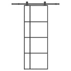 Sliding door with fittings 76x205 cm ESG glass and aluminum