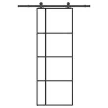 Schuifdeur met beslag 76x205 cm ESG-glas en aluminium
