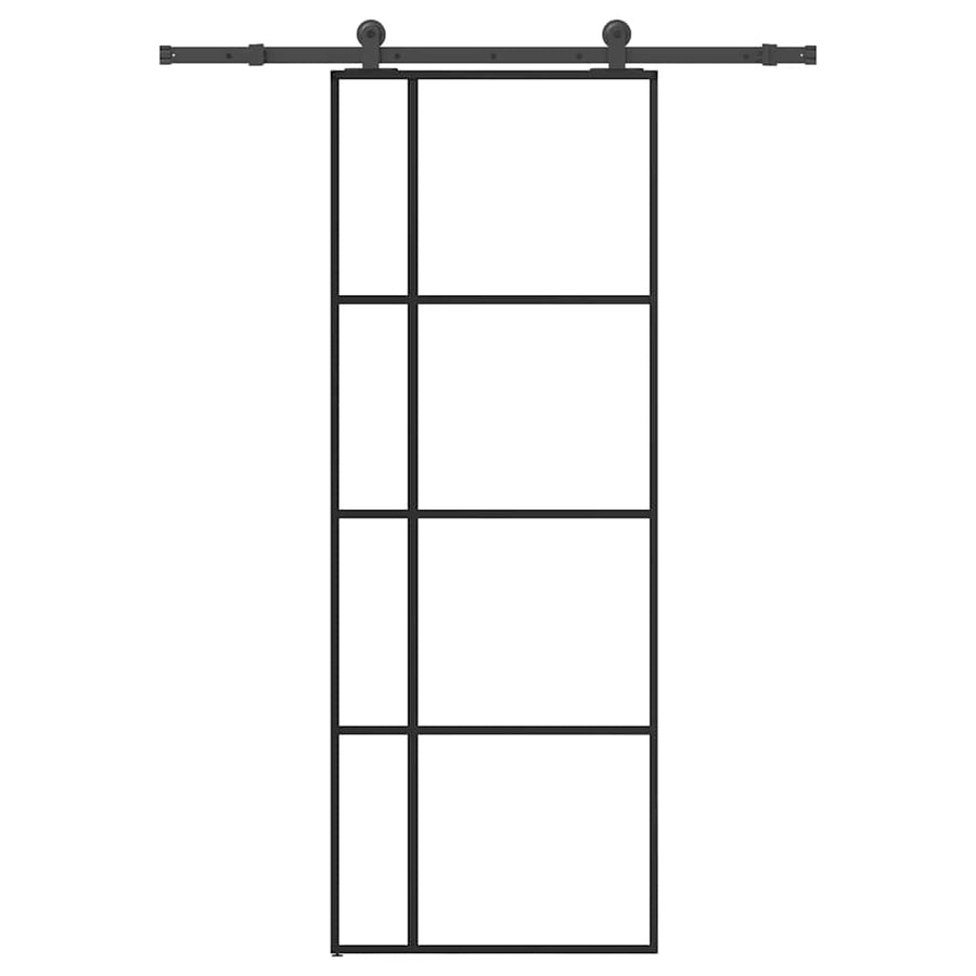 Schuifdeur met beslag 76x205 cm ESG-glas en aluminium
