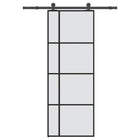 Sliding door with fittings 76x205 cm ESG glass and aluminum