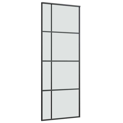 Schuifdeur met beslag 76x205 cm ESG-glas en aluminium