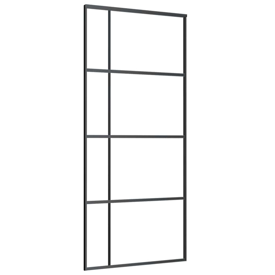 Schuifdeur met beslag 90x205 cm ESG-glas en aluminium