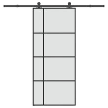 Schuifdeur met beslag 90x205 cm ESG-glas en aluminium