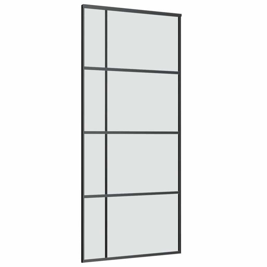 Schuifdeur met beslag 90x205 cm ESG-glas en aluminium