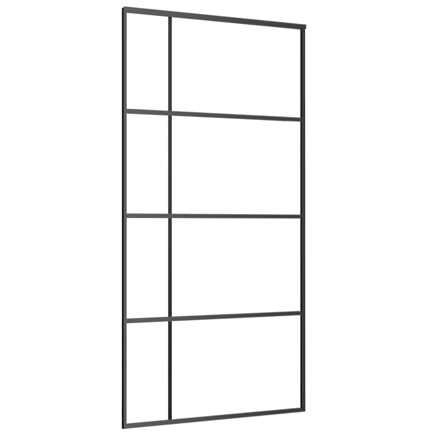 Schuifdeur Met Beslag 102,5X205 Cm Esg-Glas En Aluminium 102.5 x 205 cm (213.5 cm) Doorzichtig