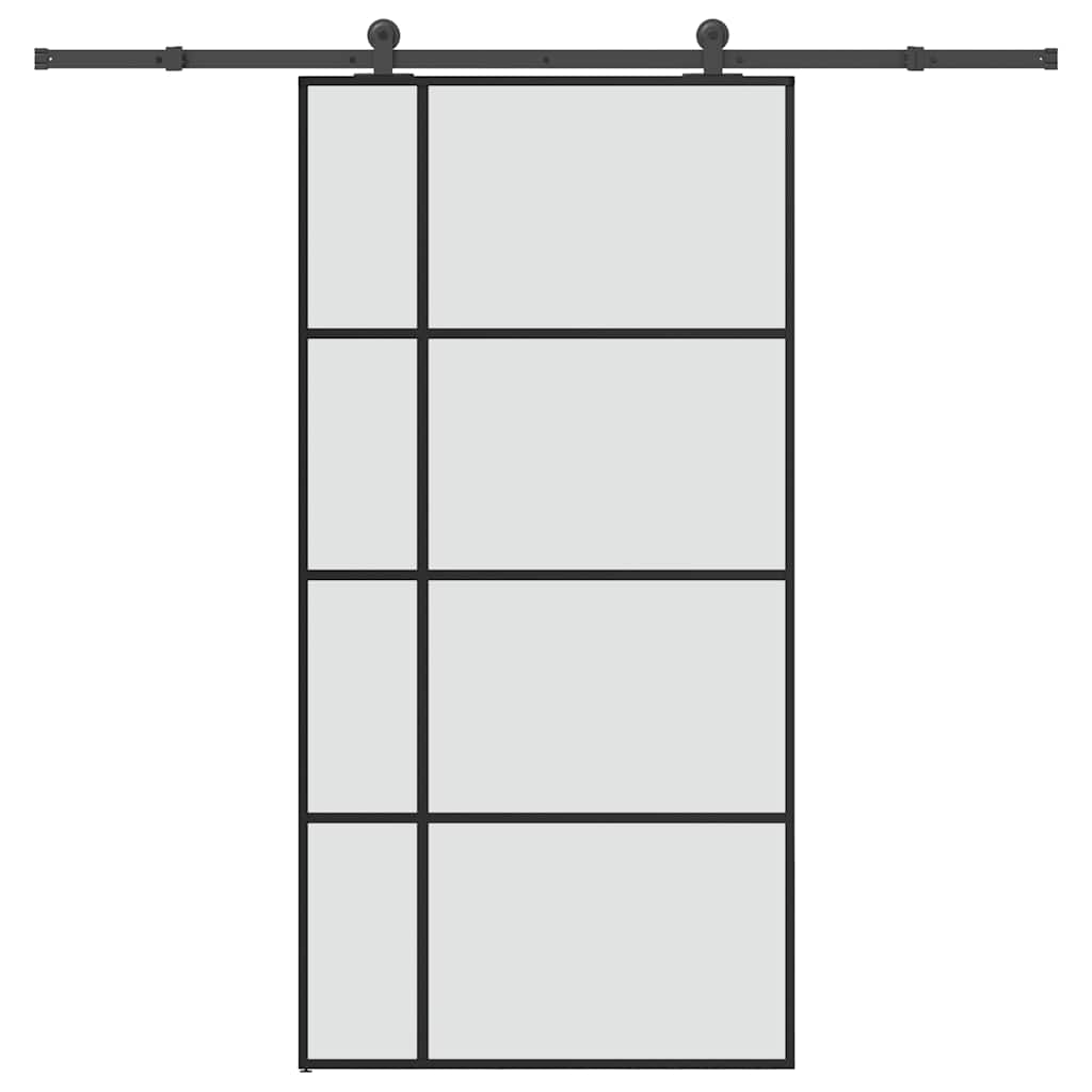 Schuifdeur met beslag 102,5x205 cm ESG-glas en aluminium