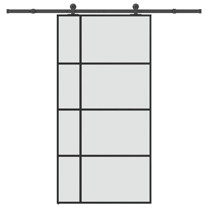 Schuifdeur met beslag 102,5x205 cm ESG-glas en aluminium