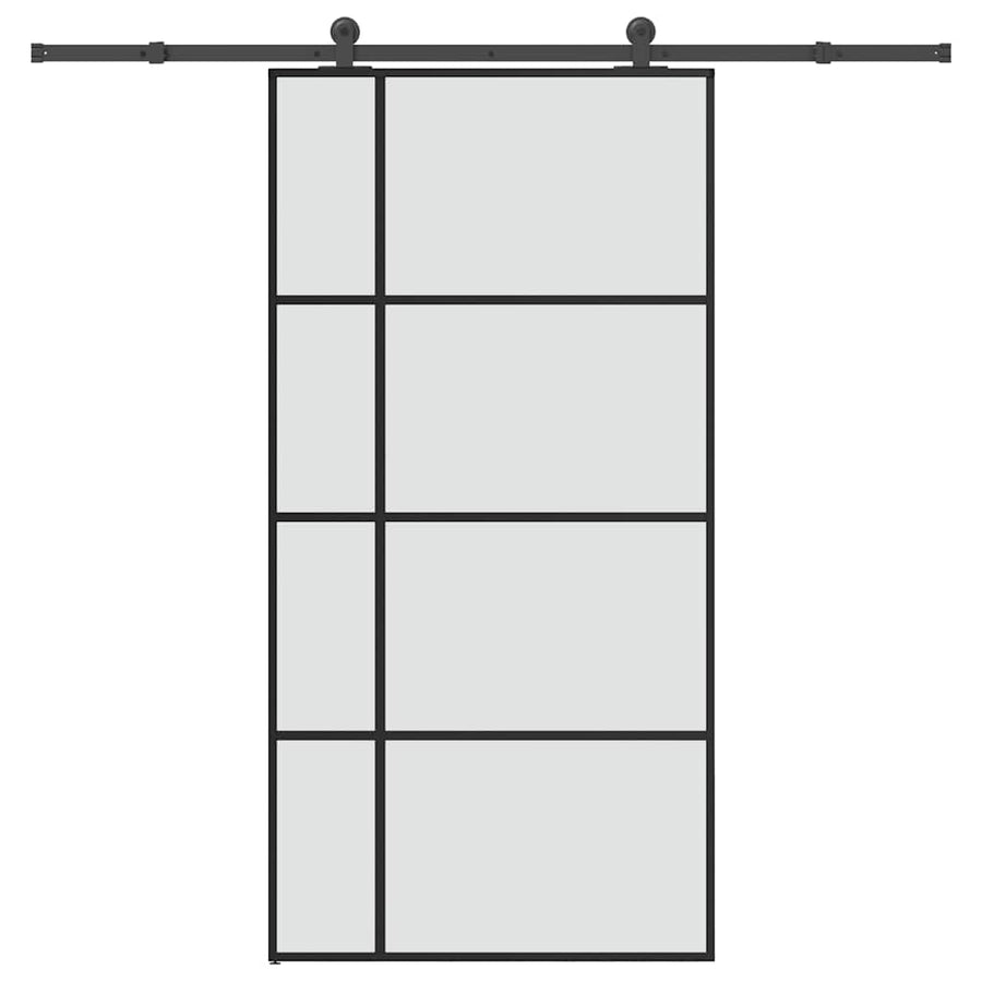 Schuifdeur met beslag 102,5x205 cm ESG-glas en aluminium