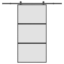 Schuifdeur met beslag 102,5x205 cm gehard glas en aluminium