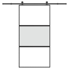 Schuifdeur met beslag 102,5x205 cm gehard glas en aluminium
