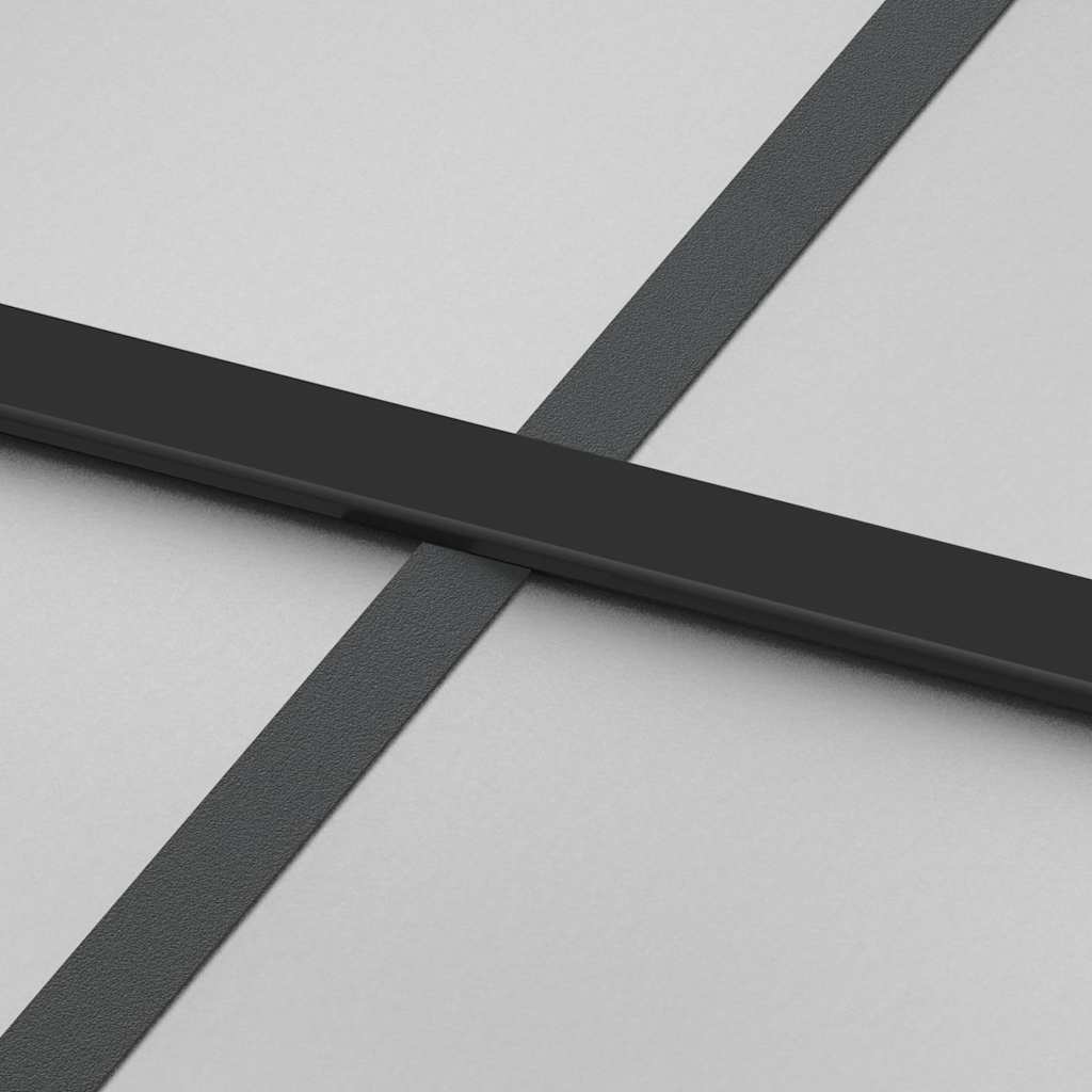 Schuifdeur met beslag 90x205 cm gehard glas en aluminium