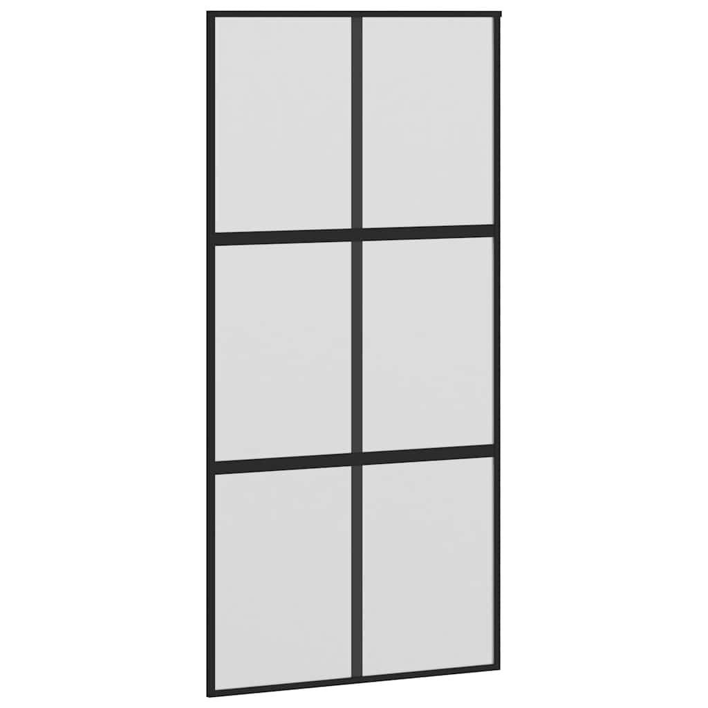 Schuifdeur met beslag 102,5x205 cm gehard glas en aluminium