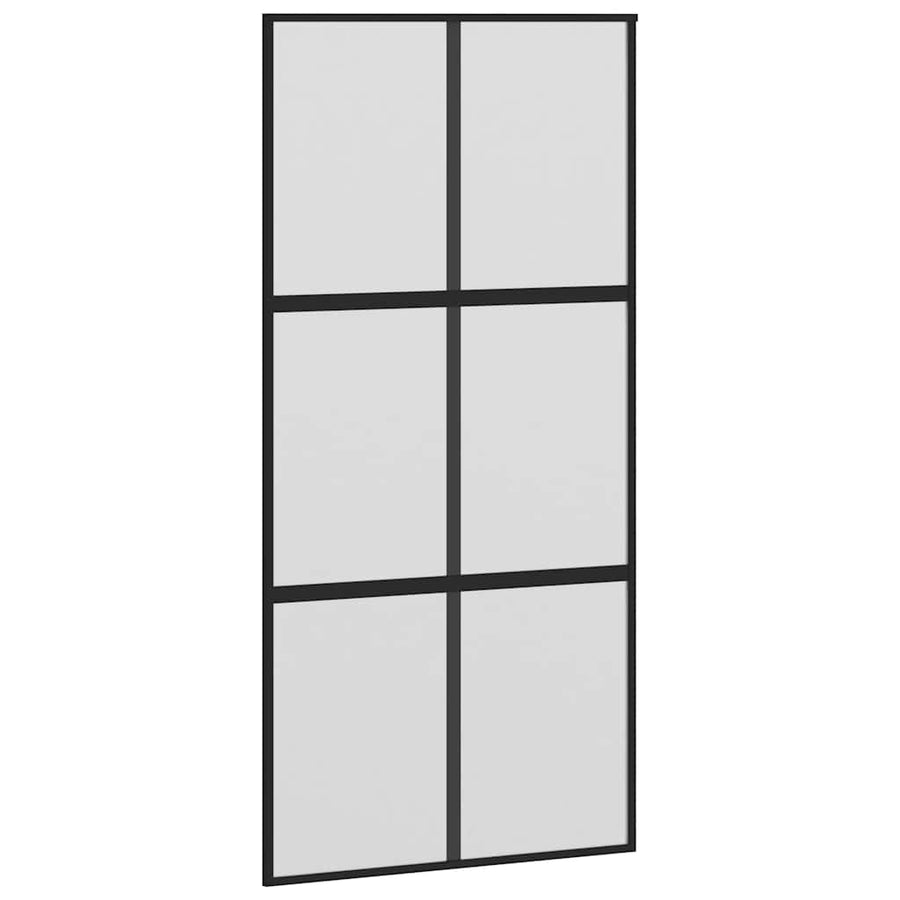 Schuifdeur met beslag 102,5x205 cm gehard glas en aluminium