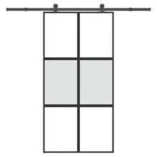 Schuifdeur met beslag 102,5x205 cm gehard glas en aluminium