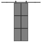 Schuifdeur 76x205 cm gehard glas aluminium