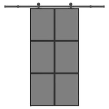 Schuifdeur met beslag 102,5x205 cm gehard glas en aluminium
