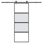 Sliding door with hardware 76x205 cm tempered glass and aluminum