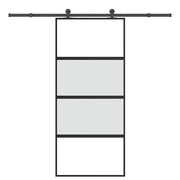 Schuifdeur 90x205 cm gehard glas aluminium